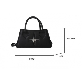 Quadrangular Star Design Shoulder Bag PU Leather Crossbody Bag Small Sling Bag Women Girls Fashion Handbags Messenger Bag