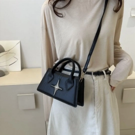 Quadrangular Star Design Shoulder Bag PU Leather Crossbody Bag Small Sling Bag Women Girls Fashion Handbags Messenger Bag
