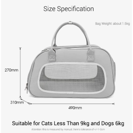 Airline Approved Cat Carrier Breathable Portable Travel Pet Carrier for Cats and Small Dogs Foldable Escape Proof Cat Handbag