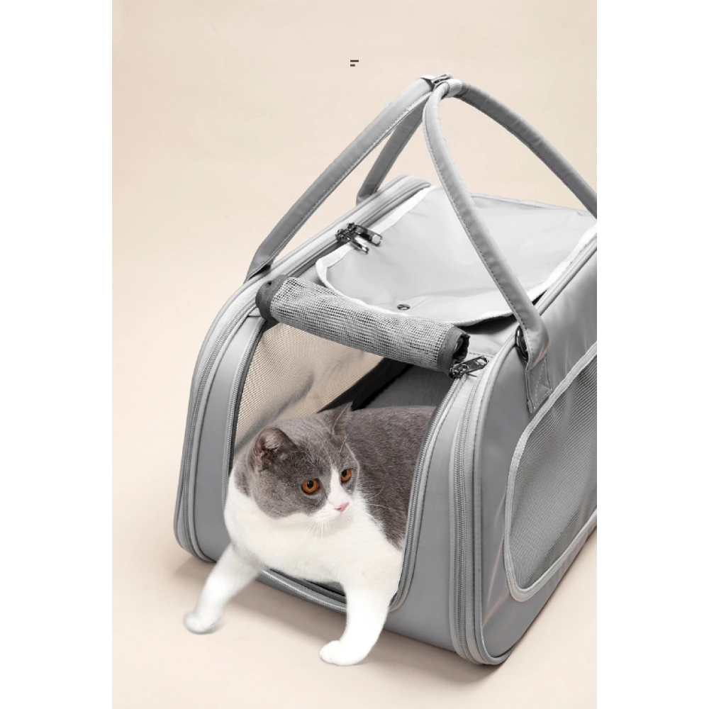Airline Approved Cat Carrier Breathable Portable Travel Pet Carrier for Cats and Small Dogs Foldable Escape Proof Cat Handbag