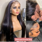 Bone Straight 360 Full Lace Wig Human Hair Pre Plucked Brazilian Hd Lace Frontal Wigs For Women 13x4 HD Lace Frontal Wig 250%
