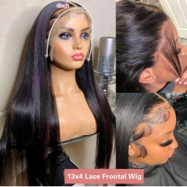 Bone Straight 360 Full Lace Wig Human Hair Pre Plucked Brazilian Hd Lace Frontal Wigs For Women 13x4 HD Lace Frontal Wig 250%