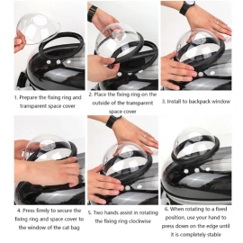 Cat Pet Carrier Backpack Portable Transparent Space Capsule Bubble Pet Backpack Cat Carrier Bag Breathable Pet Outgoing Backpack