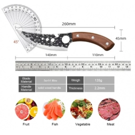 Hand Forged Blade Butcher Boning Knife Cleaver Meat Chop Vegetable Kitchen Knives Slicing Fruit Fish Filleting Knife Chef Tools