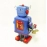 Retro Wind-Up Tin Robot with Gong Drum Classic Mechanical Clockwork Toy for Kids' Christmas Gift Collection and Fun Playtime