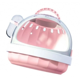 Small Pet Carrier with Water Feeder Hamster Travel..