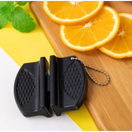 Knife Sharpener Handheld Multi-function 2 Stages Type Quick Sharpening Tool Portable Non-slip Base Camping Kitchen Gadget